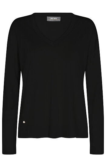 Mos Mosh - MMSwann V-LS Tee Black