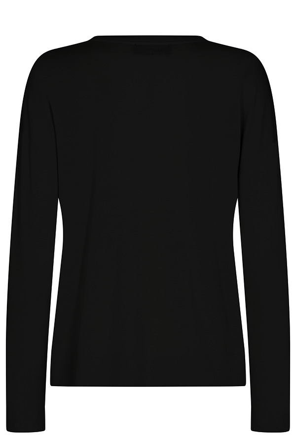 Mos Mosh - MMSwann V-LS Tee Black - 2