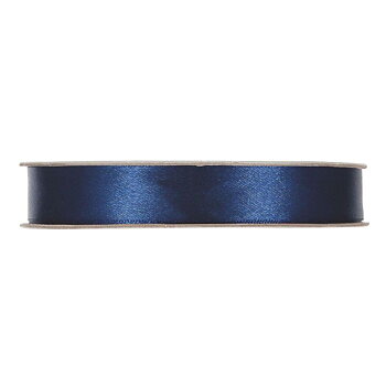 Satinband 15 mm - mörkblå 1 m