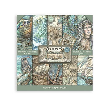 Stamperia Paper Pad 8X8 - Songs of the Sea