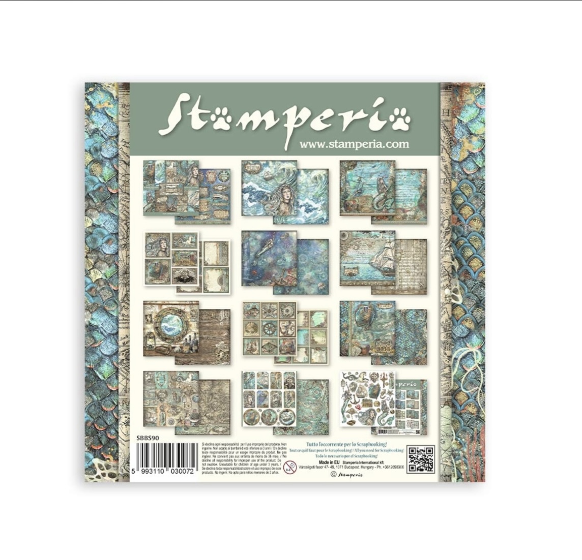 Stamperia Paper Pad 8X8 - Songs of the Sea - 2