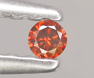 Muy raro diamante rojo natural genuino de calidad VS2 redondo de 1,8 mm