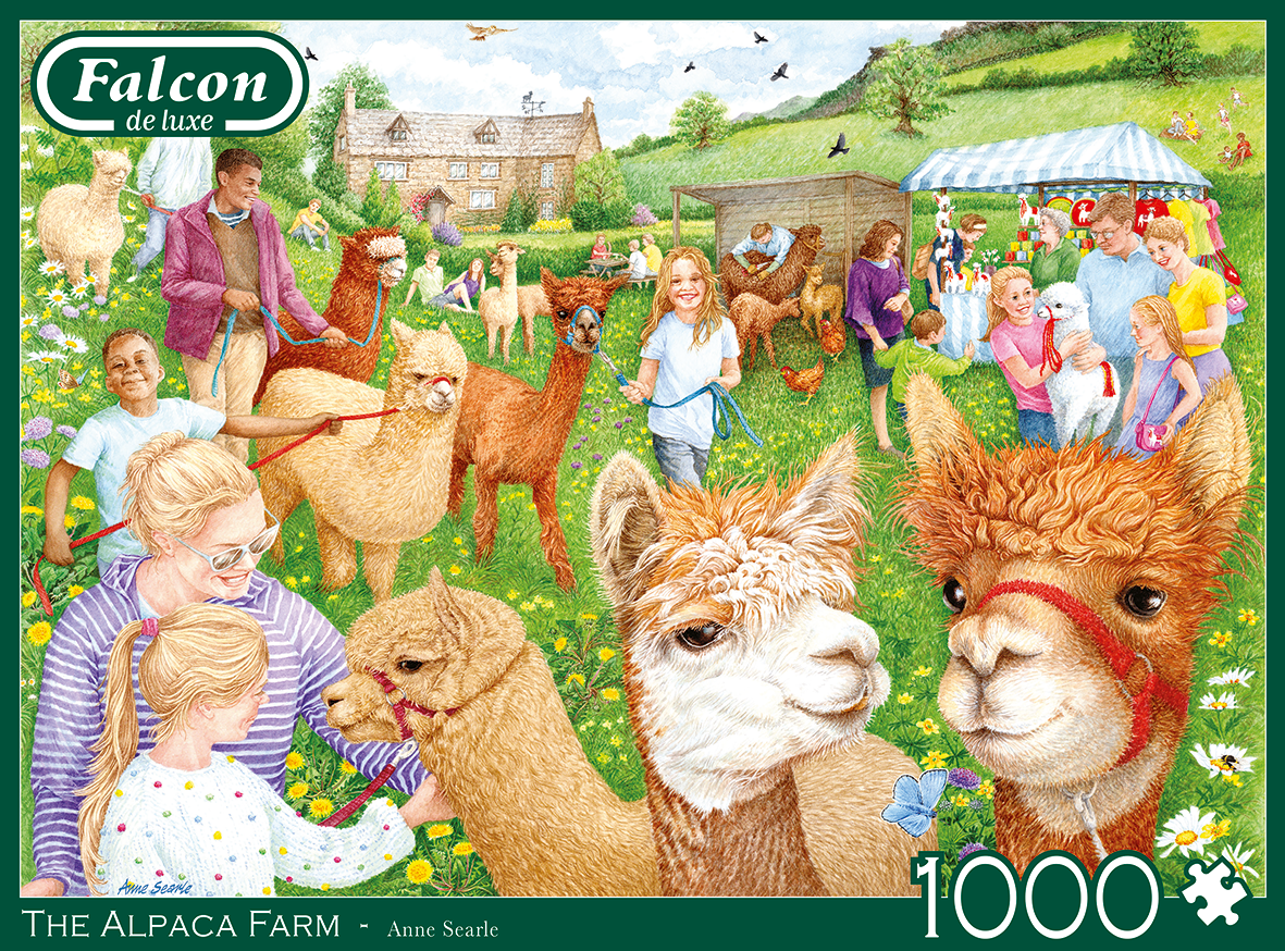 Falcon The Alpaca farm by Anne Searle palapeli 1000 palaa