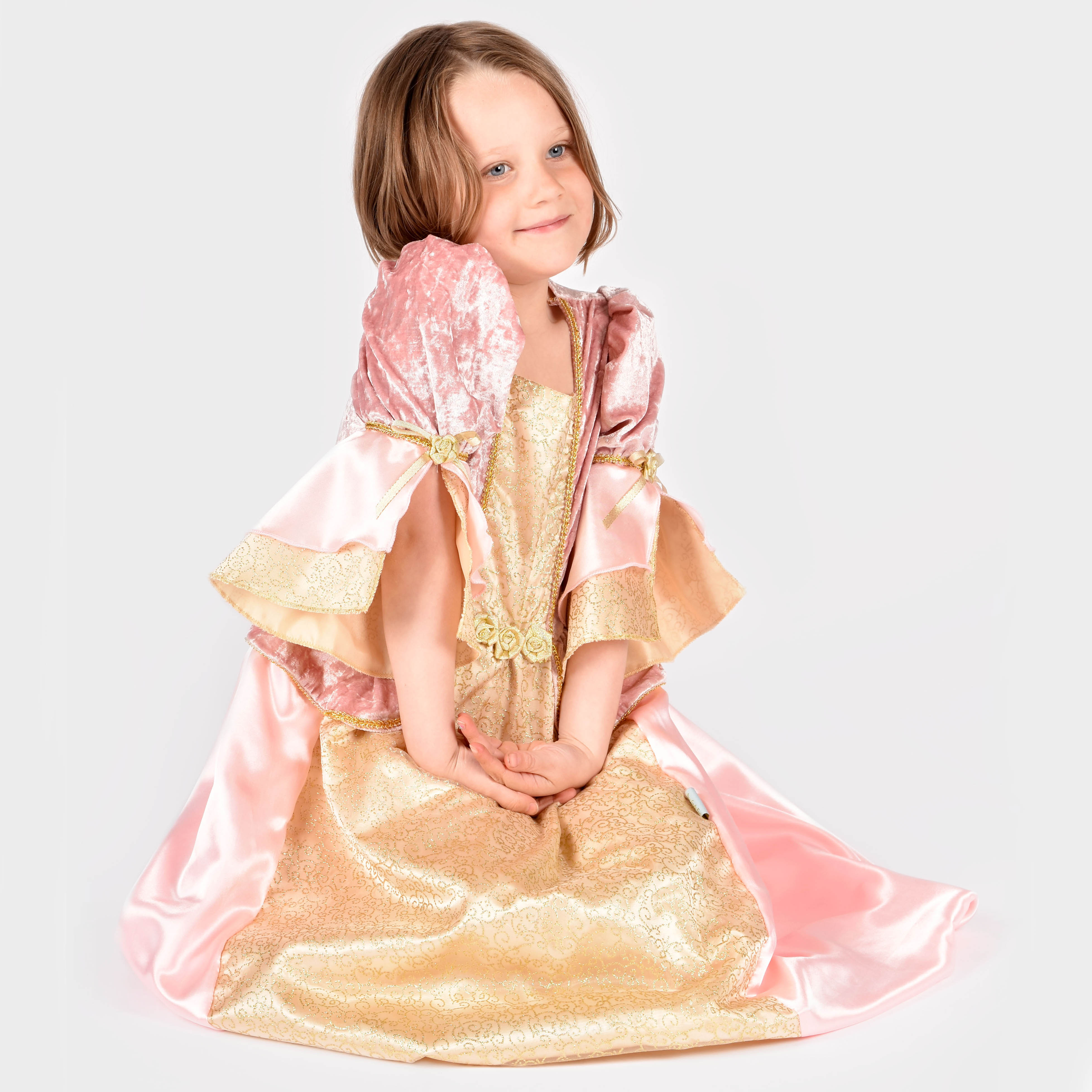Prinsessklänning rosa sammet 122-128cl - 2