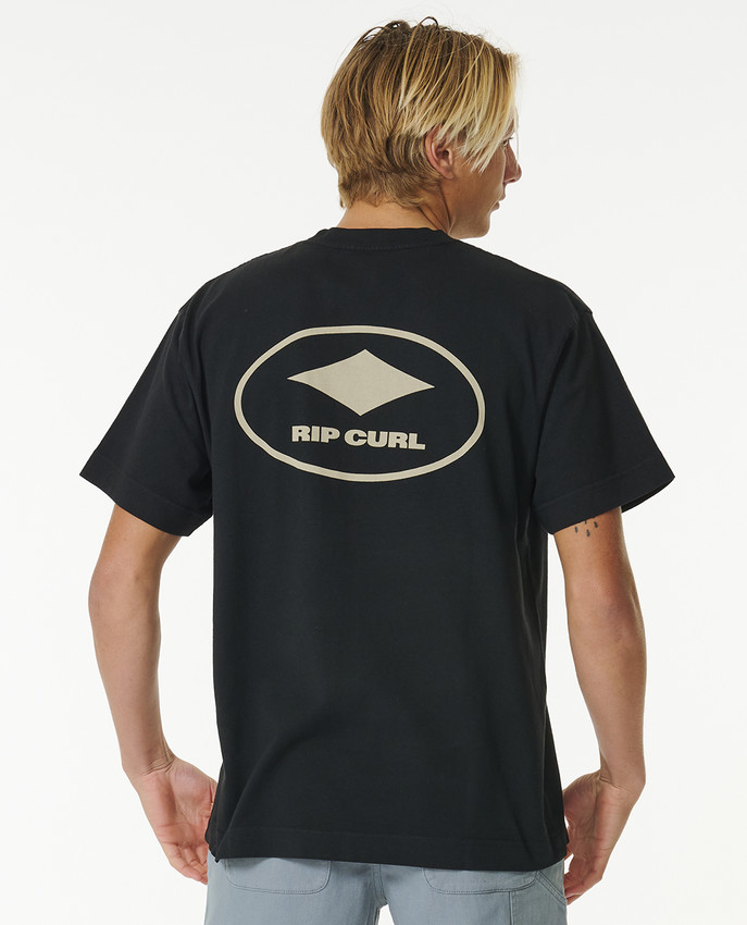 T-Shirt Oversize Rip Curl Wave Maker Heritage - Washed Black