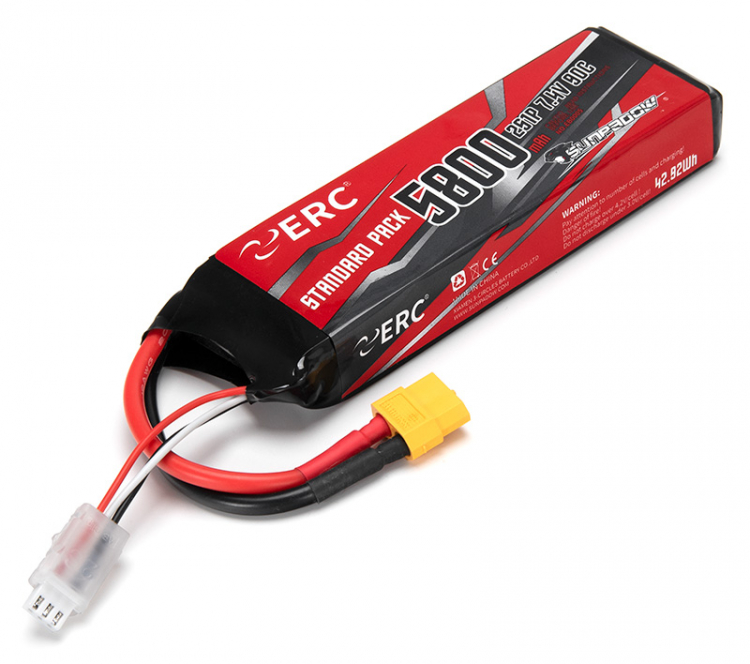 Sunpadow EB0005  Li-Po Batteri 2S 7.4V 5800mAh 90C XT60-Kontakt