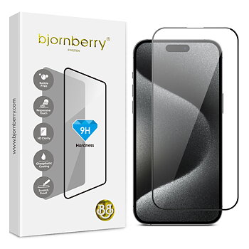 Bjornberry iPhone 15 Pro - Härdat Glas Skärmskydd