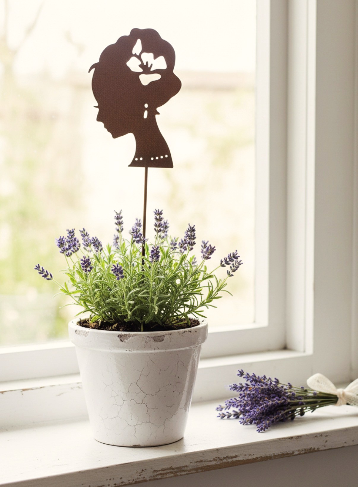 60% DISCOUNT IS OFF / Beautiful lady with flower in her hair on a stick / 12 pcs per pack