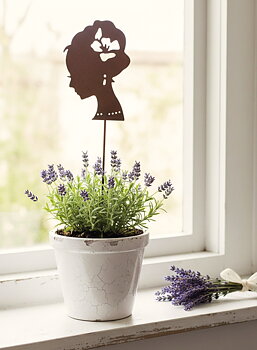 60% RABATT ÄR AVDRAGEN/Vacker dam med blomma i håret på pinne/12 ST PER FÖRP