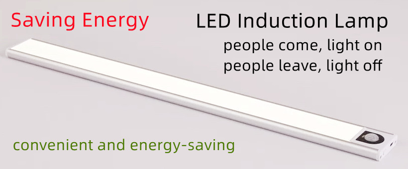 LED Lampa  L=20cm spar enegi tänds via rörelsedetektor USB Laddning  - 11