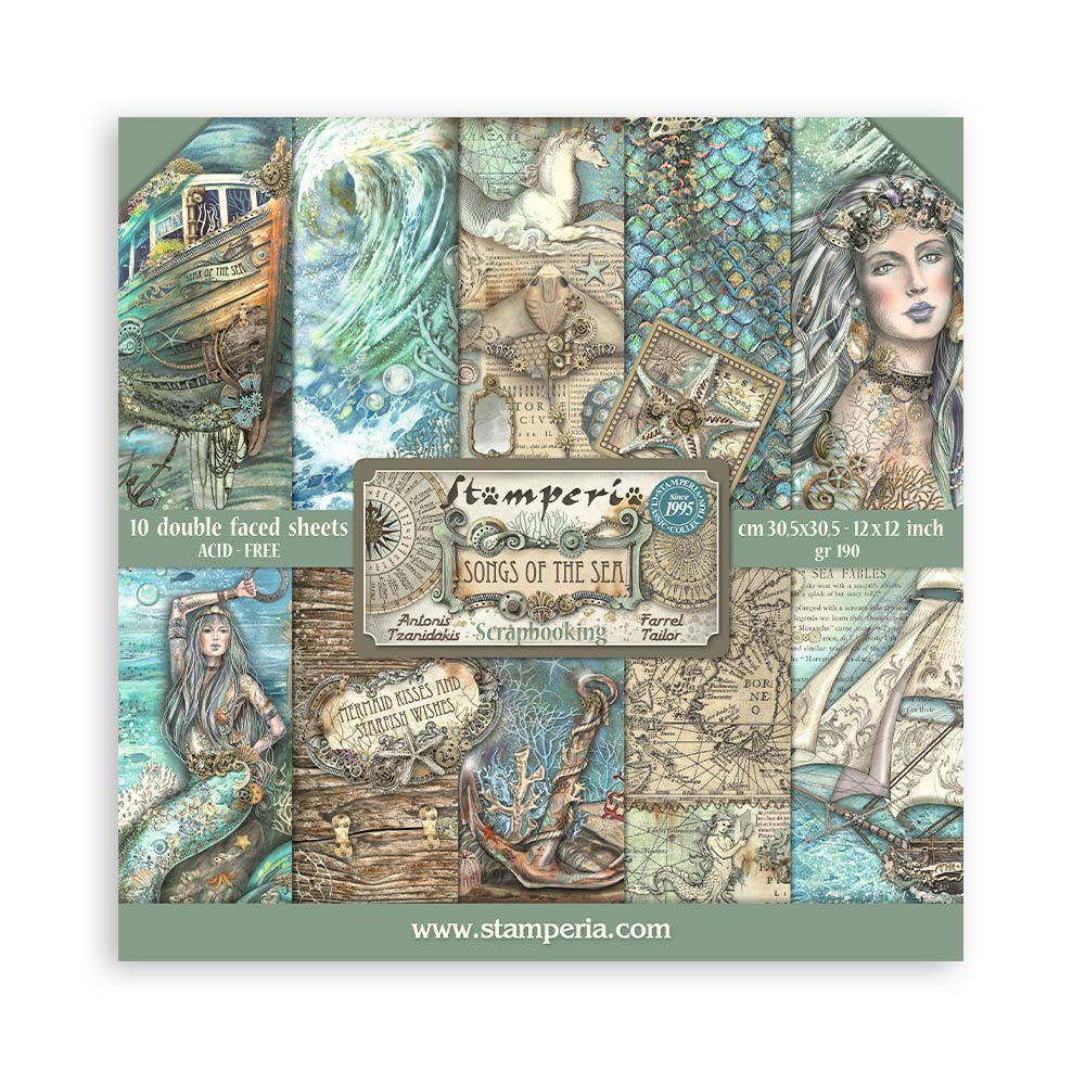  Stamperia Paper Pad 12x12 -Songs of the Sea