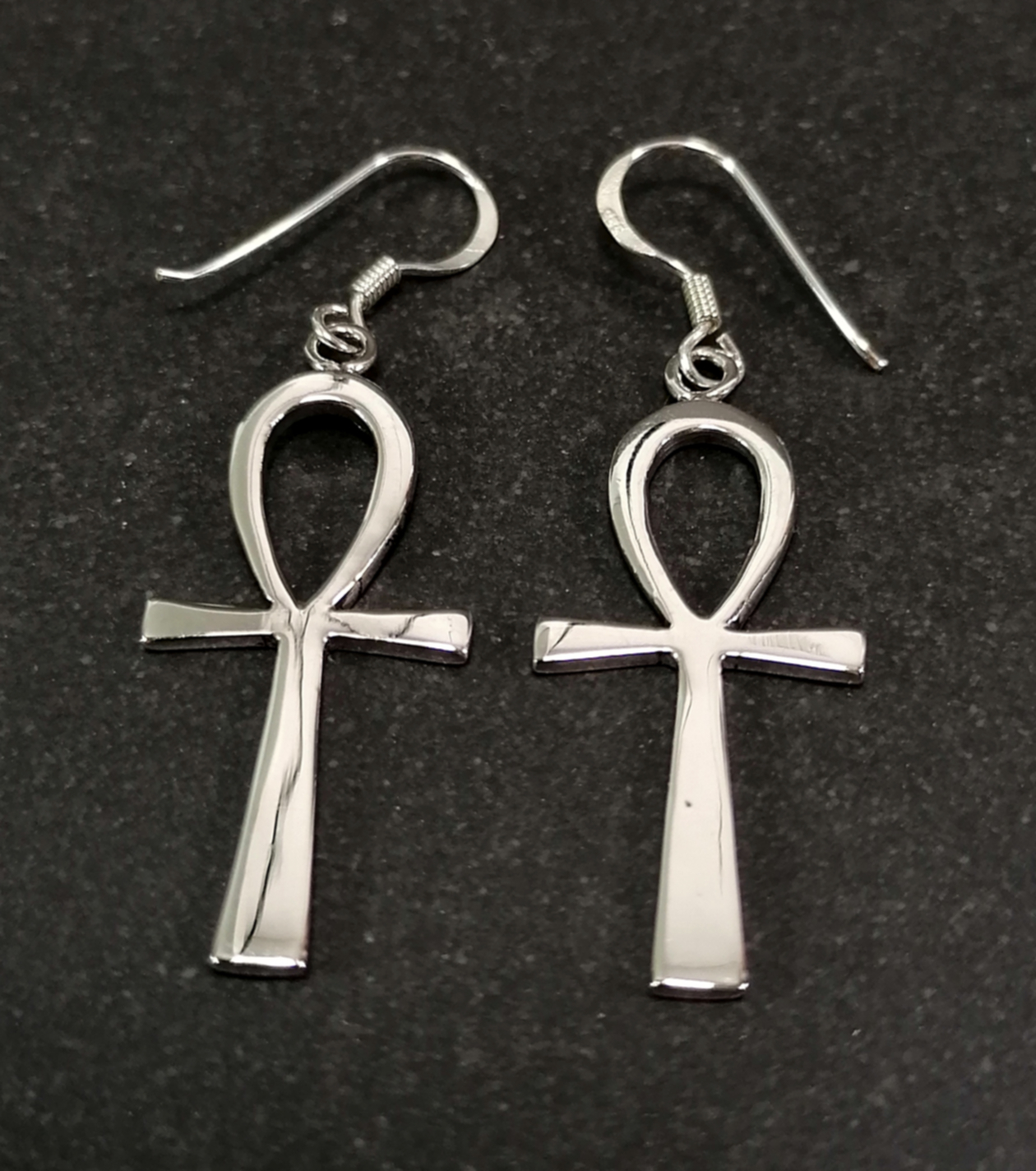Ankh Kors  - Örhänge i silver 