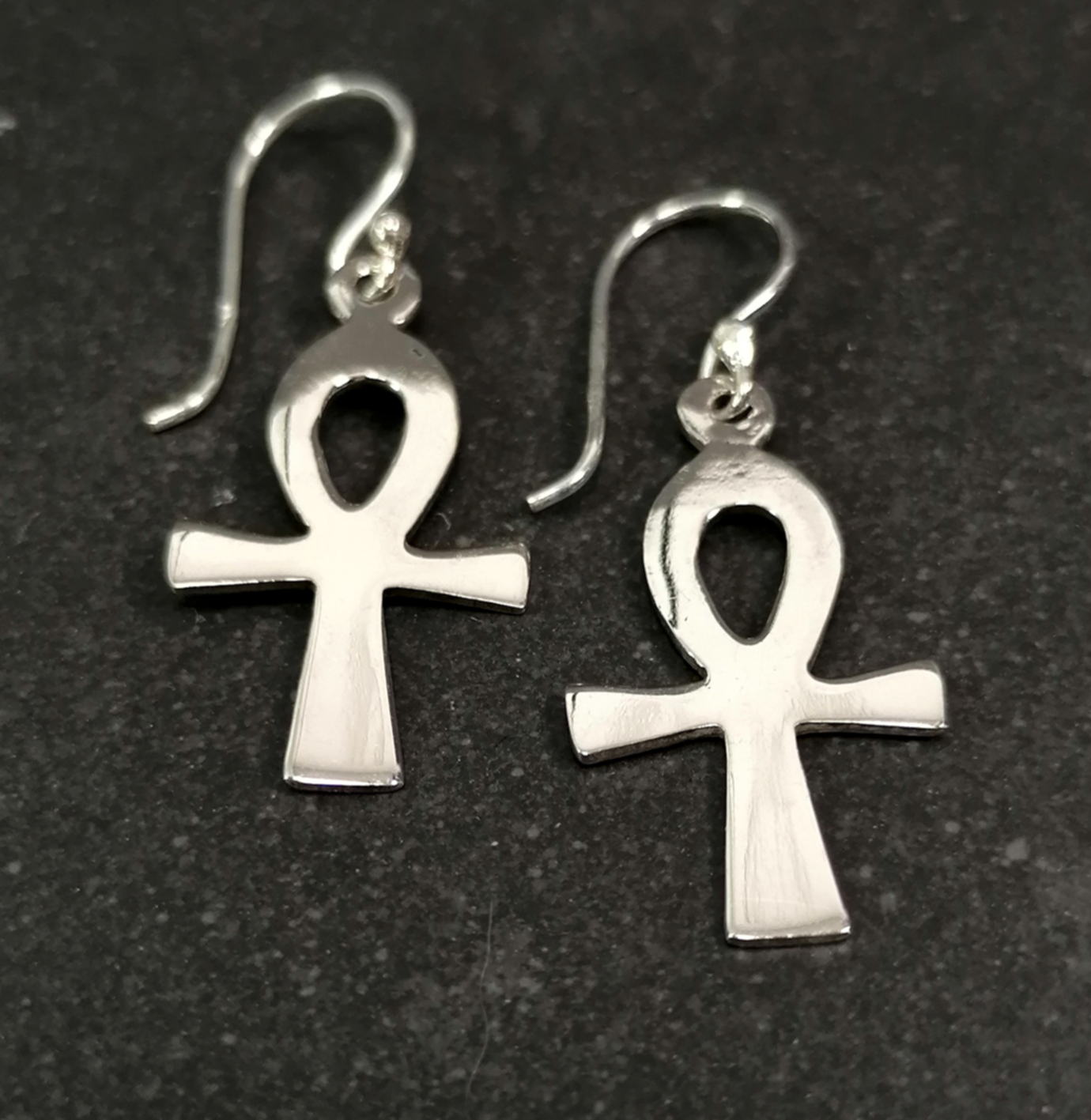 Ankh Kors  - Örhänge i silver 
