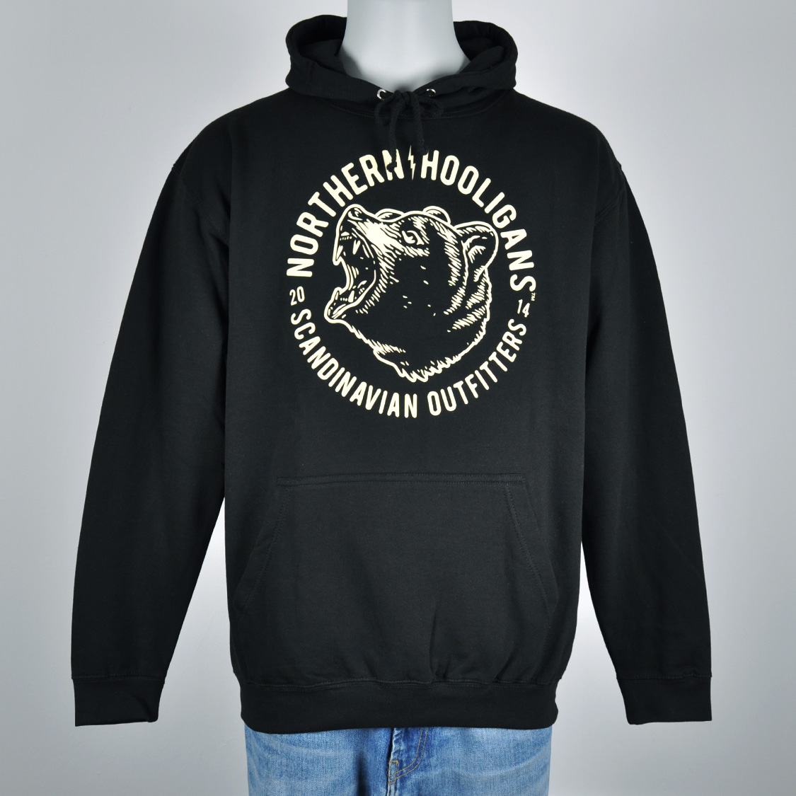Northern Hooligans - Scnd Bear Hood Black