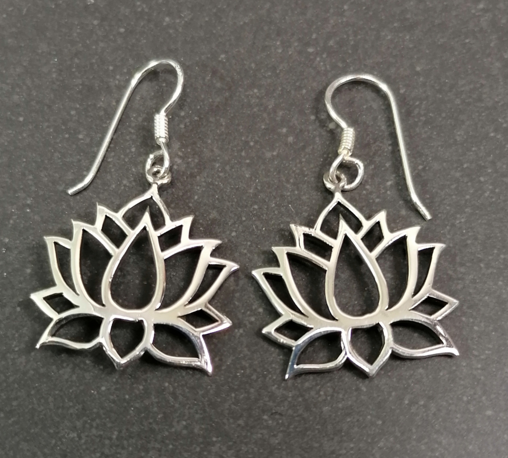 Lotusblomma  - Örhänge i silver  - 2