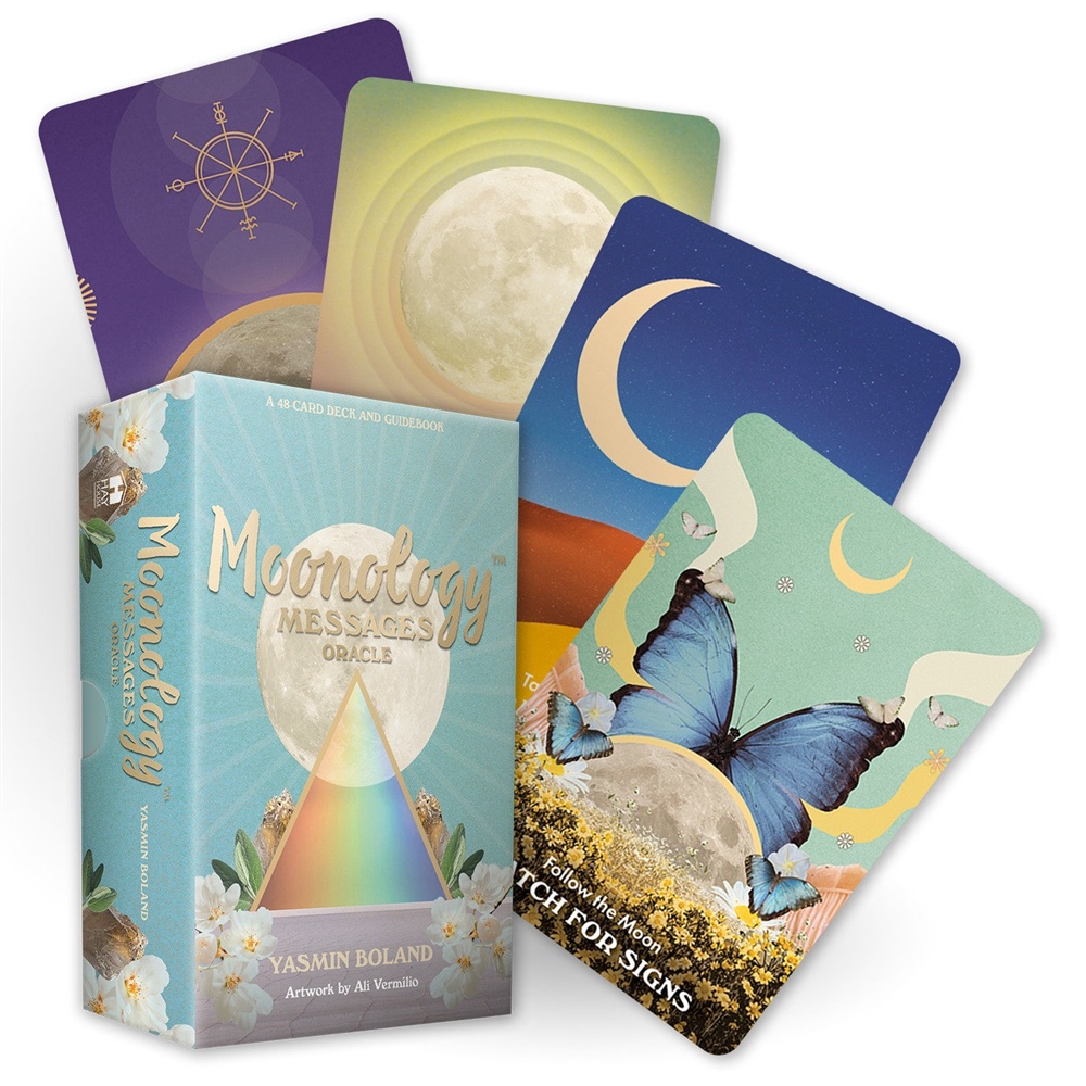 Moonology™ Messages Oracle: A 48-Card Deck and Guidebook Cards - Yasmin Boland 