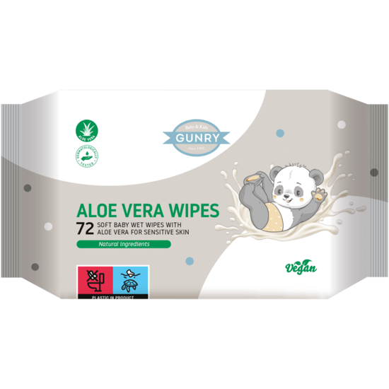 Gunry Baby Aloe Vera Wipes 72-pack