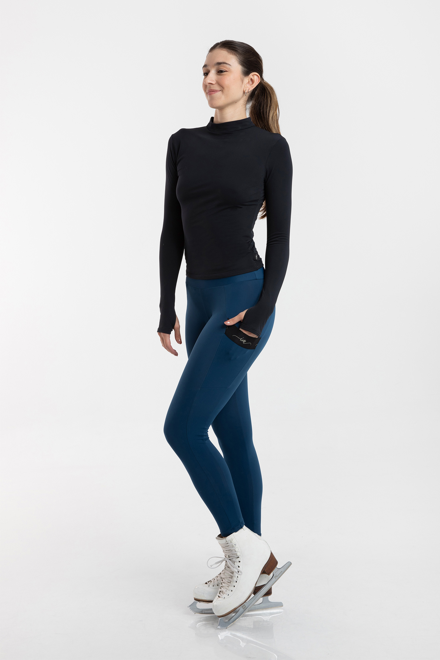 Svart polo i microfiber - 3