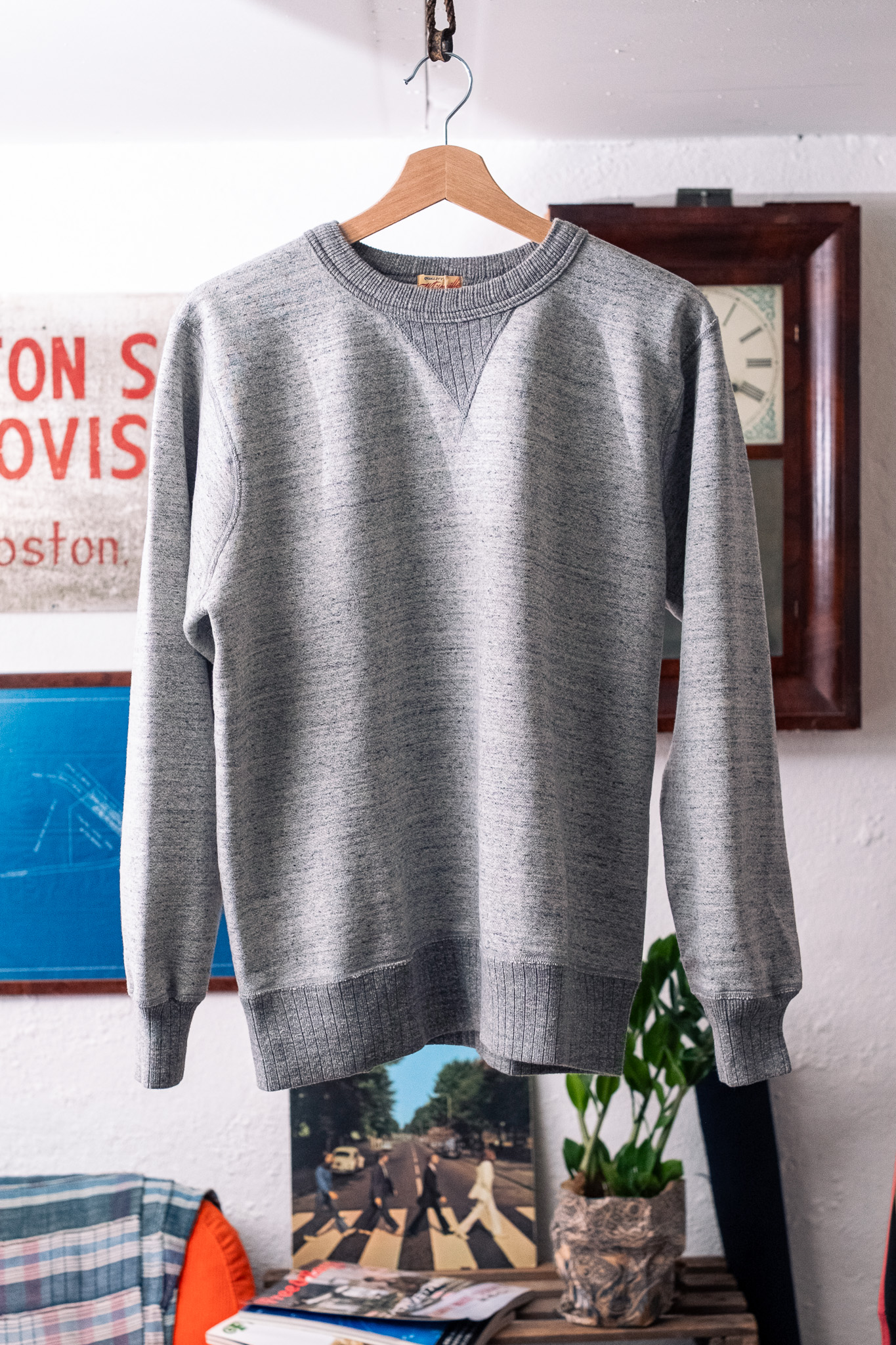 Whitesville - Heavyweight Loop-wheeled Sweatshirt Heather Grey