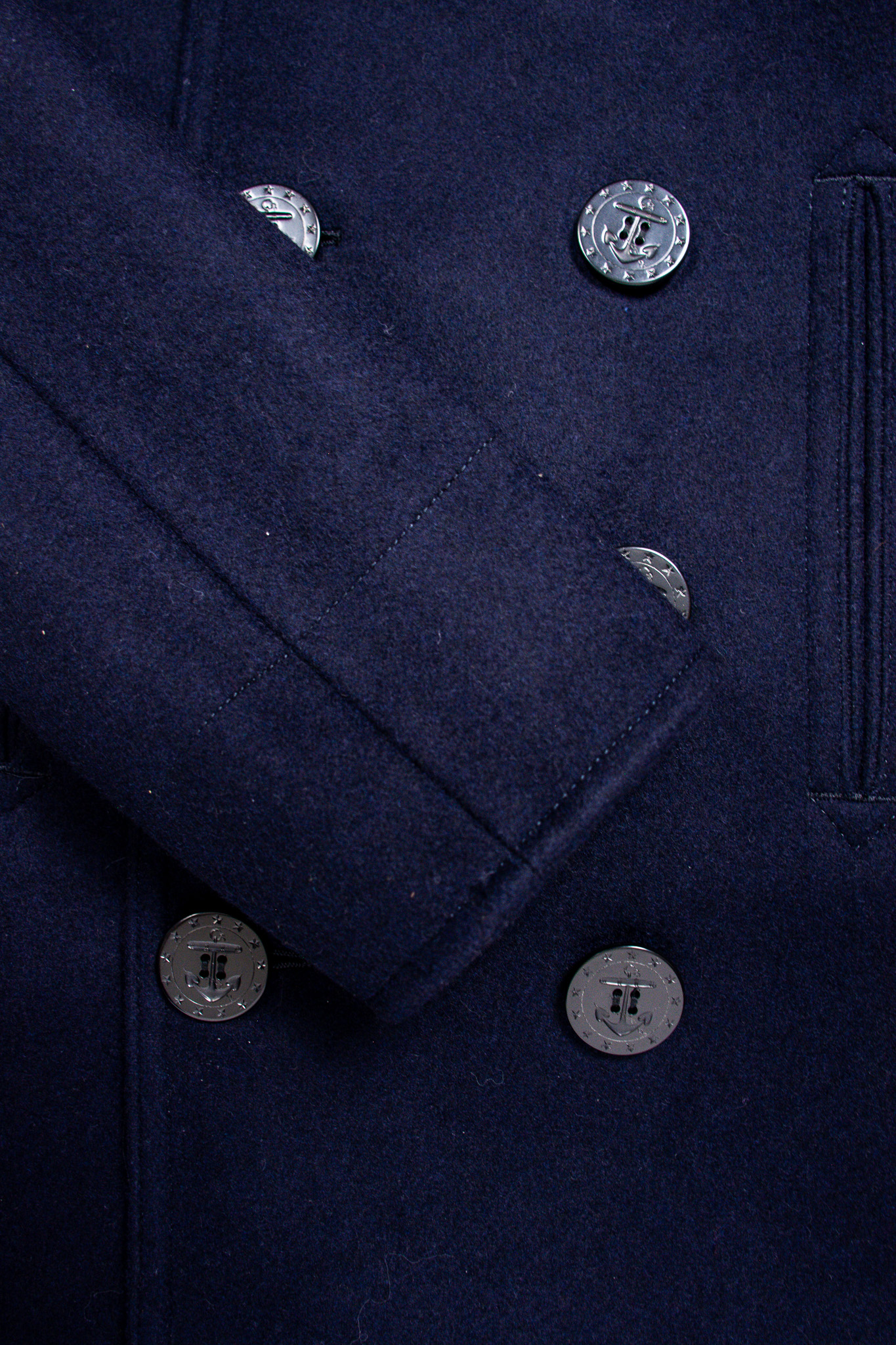 Buzz Rickson's - U.S.N Pea Coat Wool Navy - 11