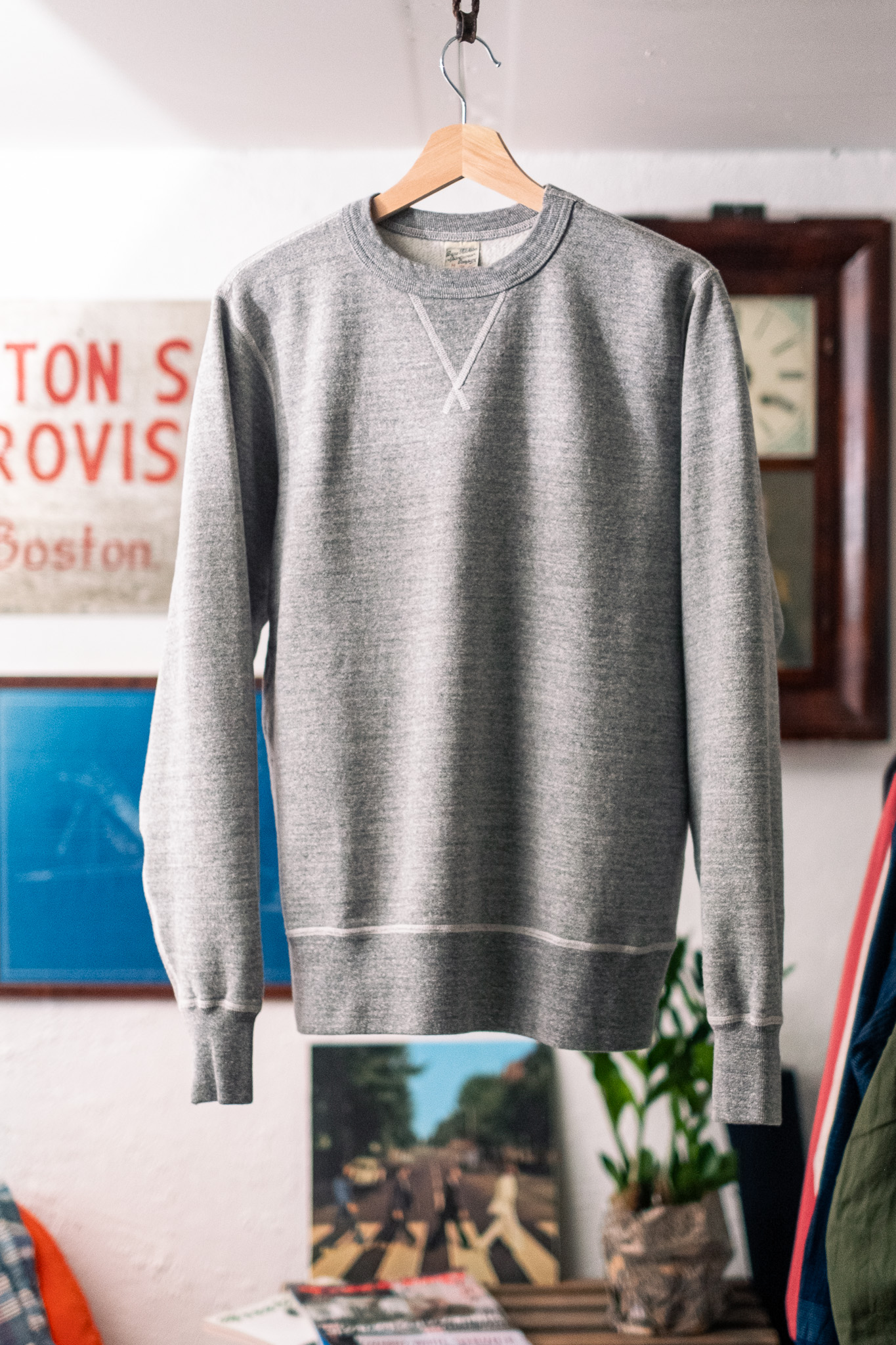 Buzz Rickson's - Loopwheeled Plain Sweatshirt Heather Grey