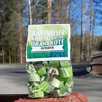 Karamell av granskott