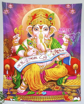 Mini Altarduk  / Väggbonad - Ganesha 