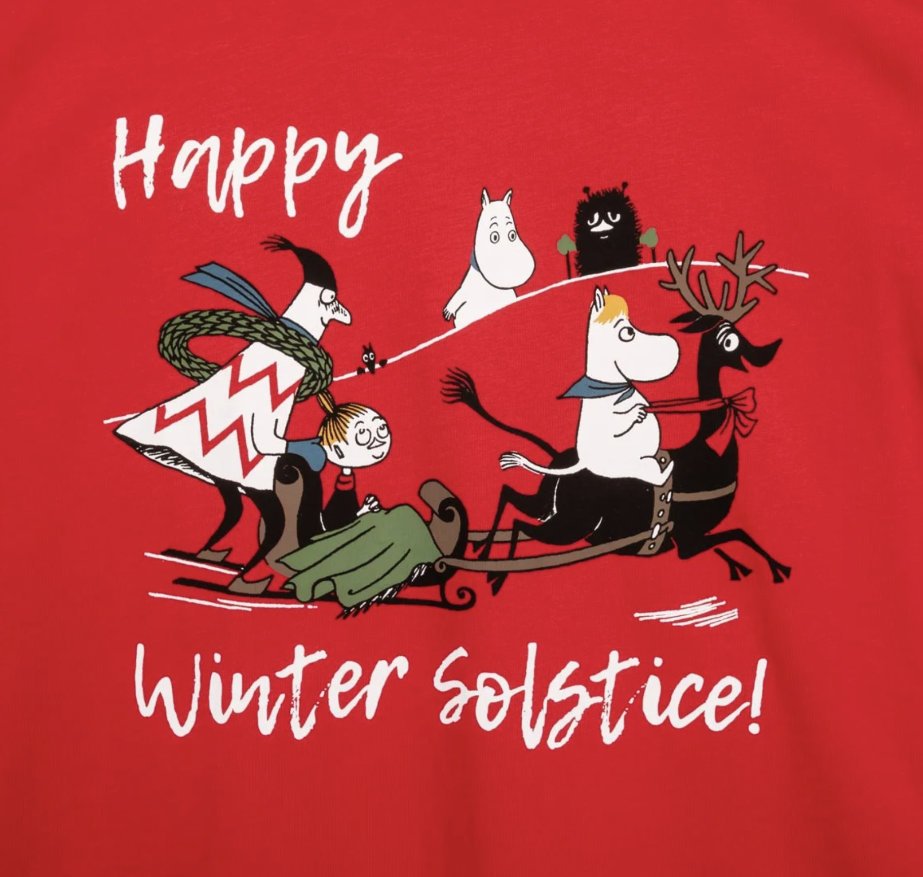 Mumin T-shirt (Unisex) - Winter Solstice Röd