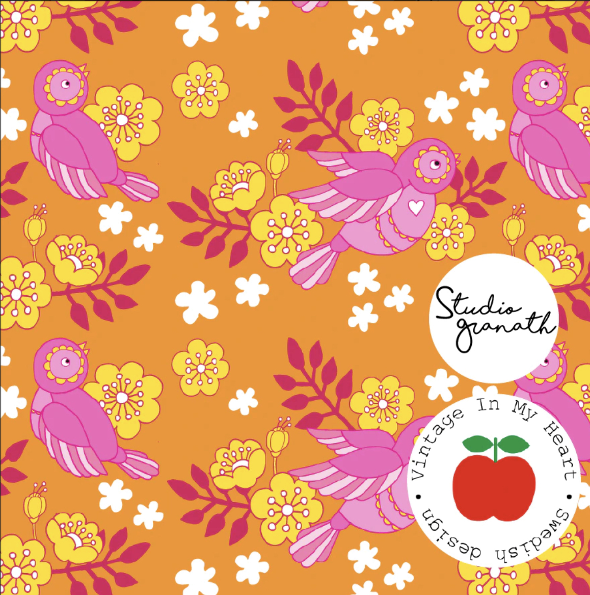 Tröja ”Love birds” orange stl. 86 - 4