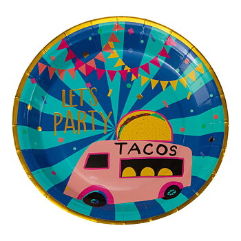 Pappers  tallrik  TACO 23 CM 8-P
