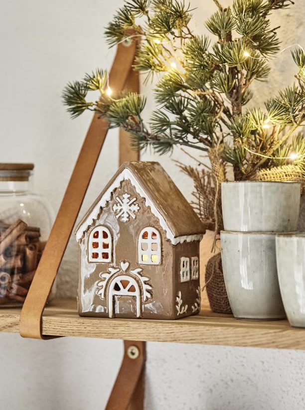 Pepparkakshus i keramik Nr 2. Huslykta Pepparkaks hus
