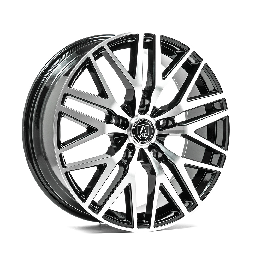 19" AXE WHEELS EX30T - GLOSSY BLACK POLISHED - 1050 KG