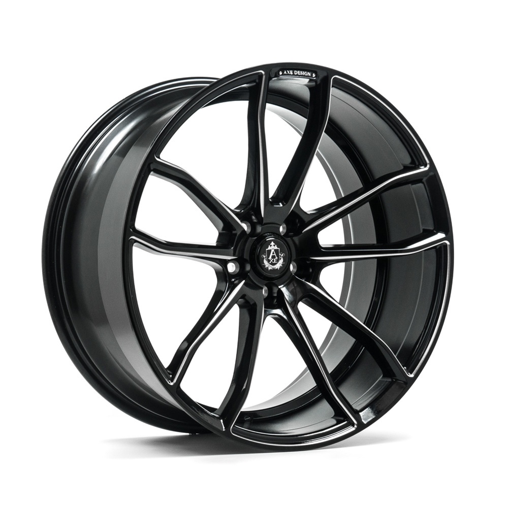 22" AXE WHEELS EX33 - GLOSSY BLACK CHAMFERED