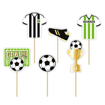 Cake picks Fotboll  6-pack