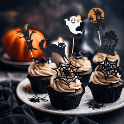 Cupcake toppers Halloween BOO - 2