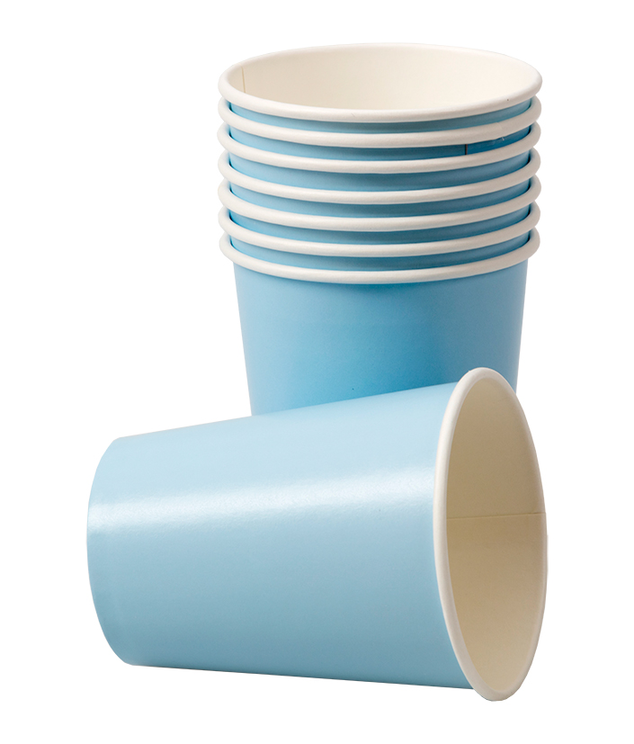 PAPER CUPS LIGHT BLUE 8-P