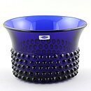Saara Hopea (Nyppylä 1952) Blue Bowl with Bead Relief 15 cm