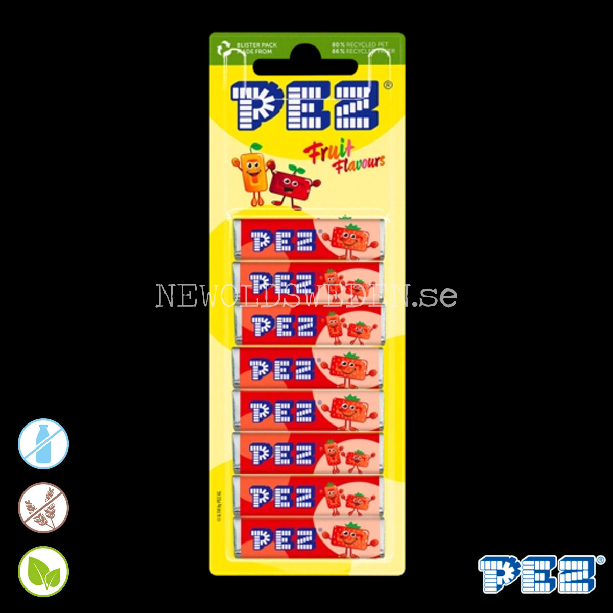 PEZ Refill STRAWBERRY 8-pack 68G - Bäst före: 2026-05-30