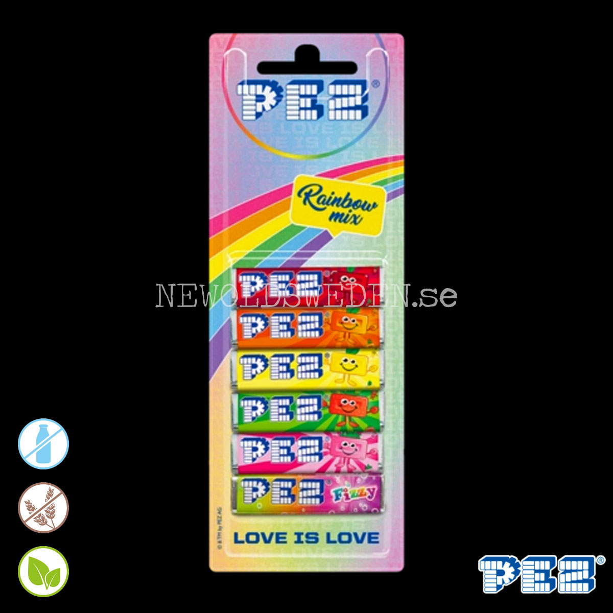 PEZ Refill RAINBOW MIX 6-pack 51G - Bäst före: 2027-02-28