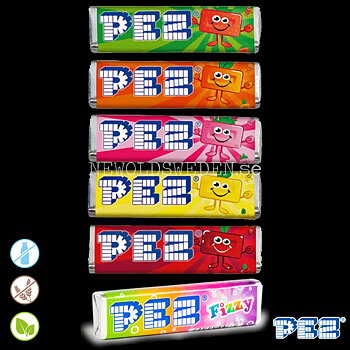 PEZ Refill RAINBOW MIX 6-pack 51G - Bäst före: 2027-02-28