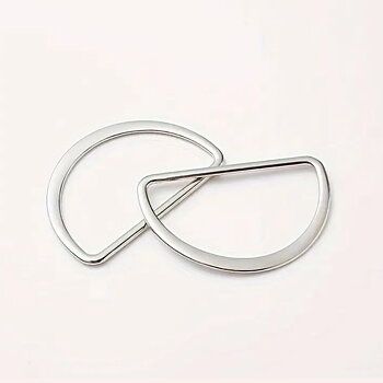 D-ringar 30 mm, silver (2-pack)