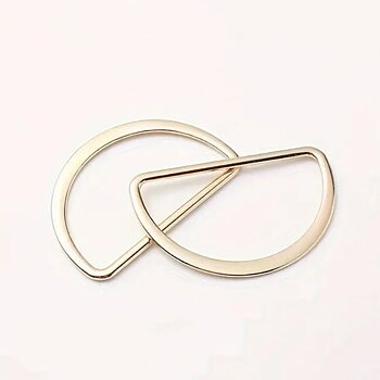 D-ringar 30 mm, guld (2-pack)