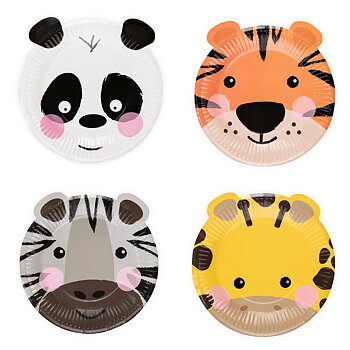 Papptallrikar Vilda Djur 18 cm