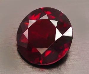 Impresionante piedra preciosa de granate piropo natural redonda de 8 mm de 1,80 ct - 3