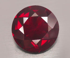 Impresionante piedra preciosa de granate piropo natural redonda de 8 mm de 1,80 ct