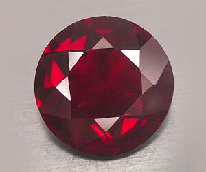 Impresionante piedra preciosa de granate piropo natural redonda de 8 mm de 1,80 ct