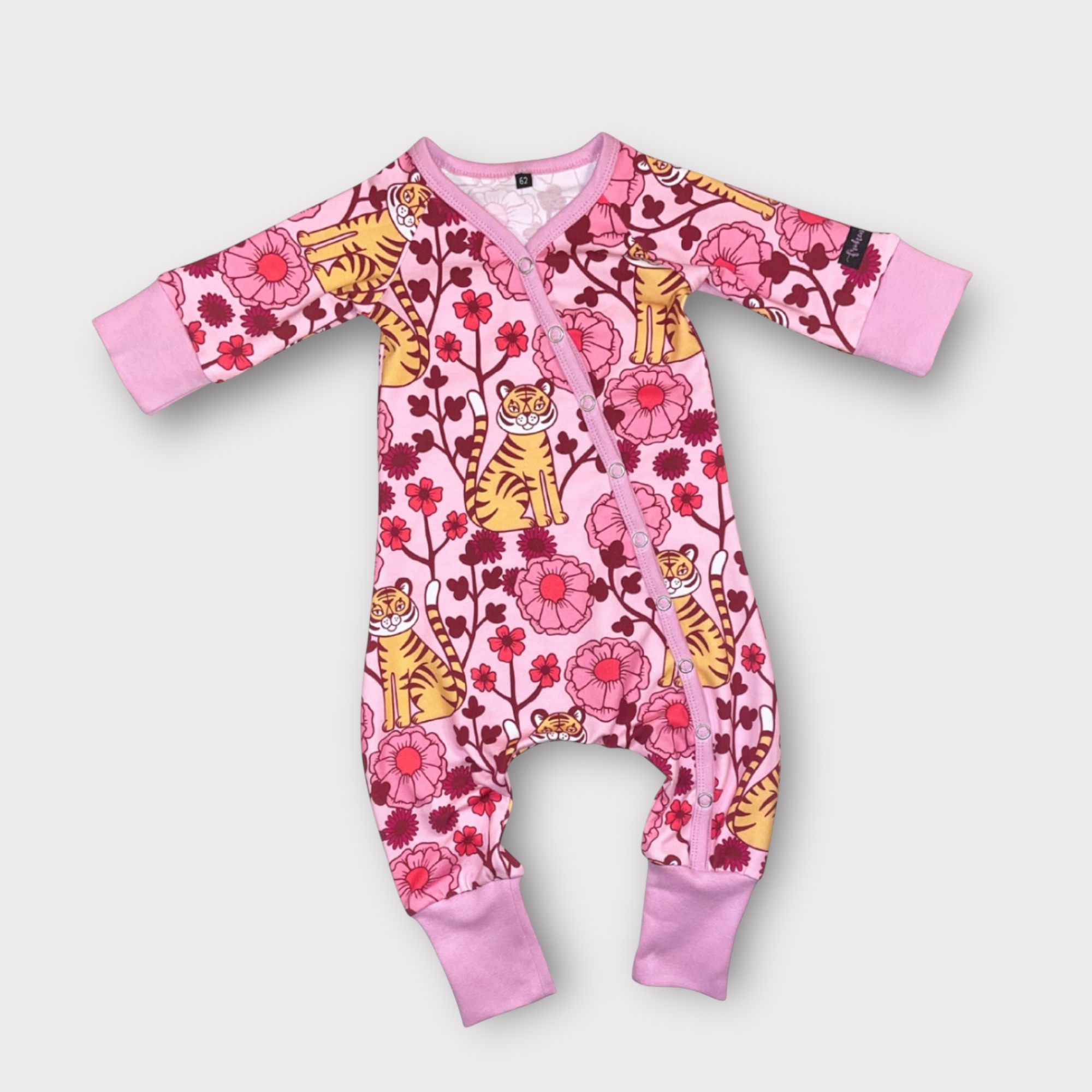 Babydress ”Retro tiger” rosa stl.92