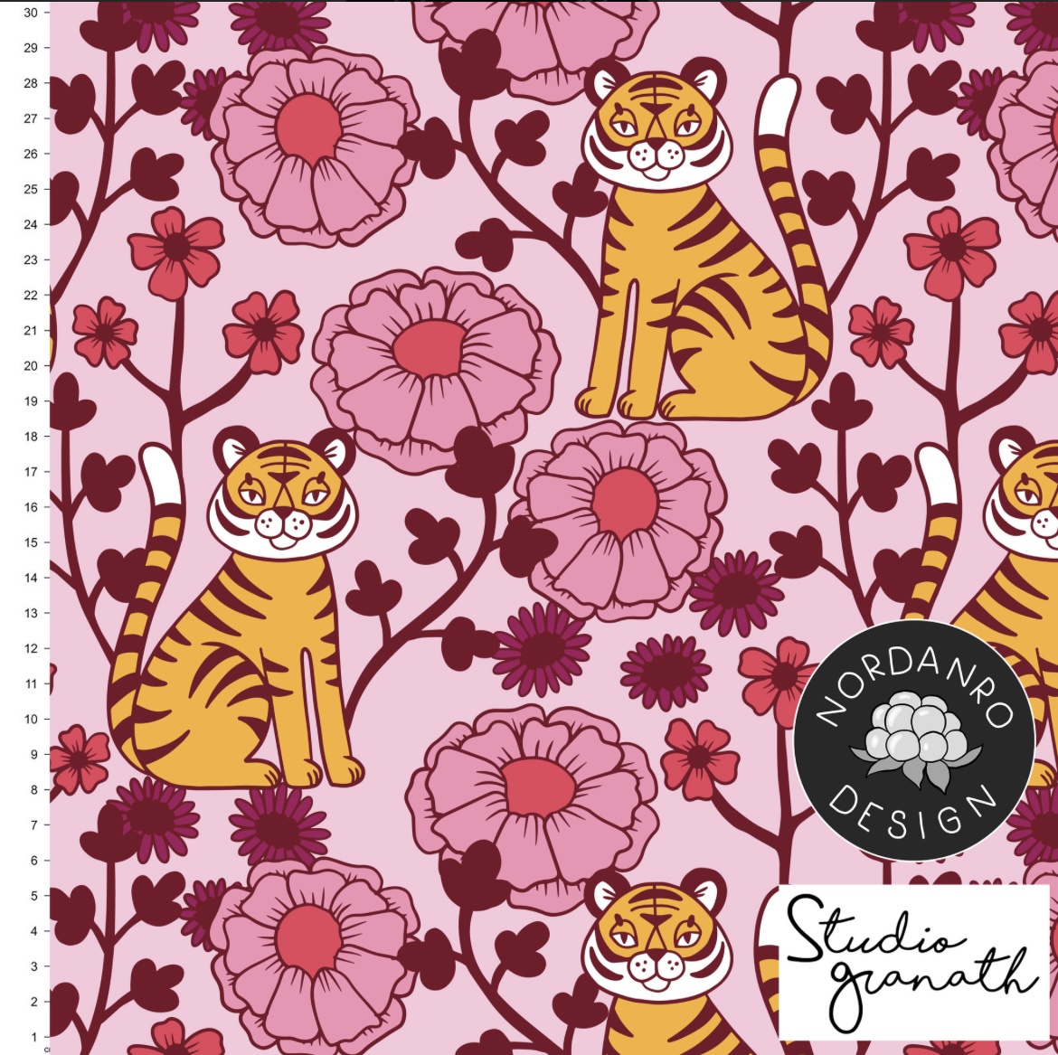 Babydress ”Retro tiger” rosa stl.92 - 3