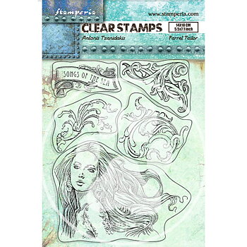 Stamperia Acrylic stamp 14x18 cm -Songs of the Sea mermaid