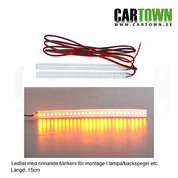 Ledlist yellow turnsignal 15cm, (2st)